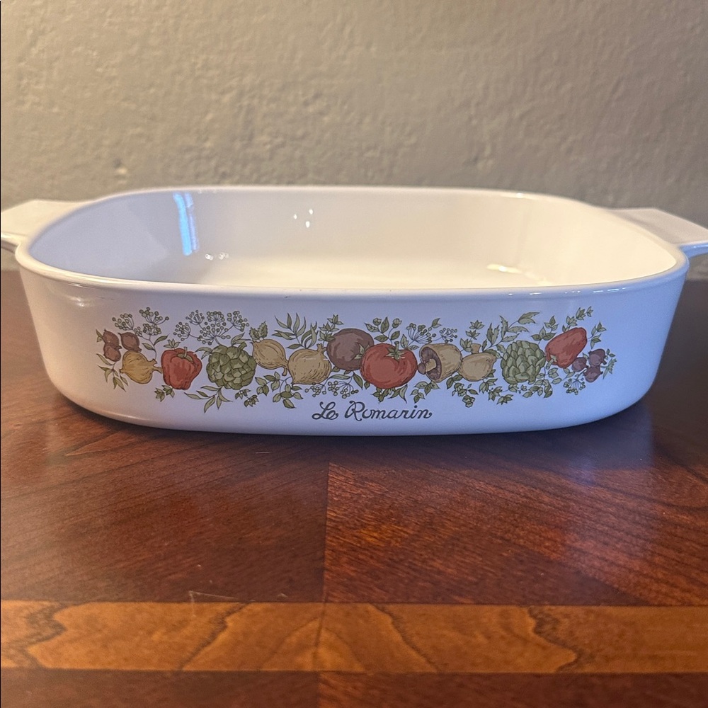 Beautiful Corningware Le Romarin Baking Dish with Glass Lid 10x10x2 - Picture 8 of 8